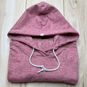 Rhoback Performance Hoodie Womens Large Heather Red Golf Pullover Stretch Casual